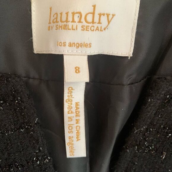 Laundry Shelli Segal Sparkly black dress jacket size 8 - Picture 7 of 10